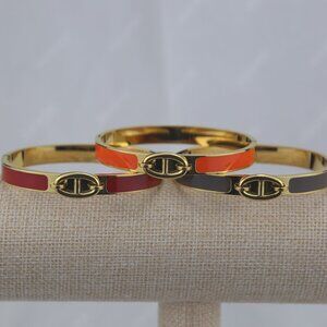 Ellipse Style Gold bangle in multiple colors